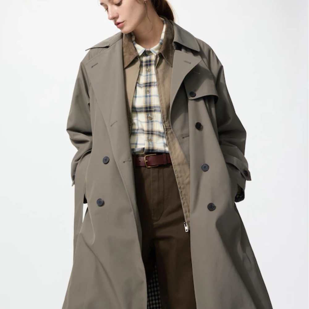 Uniqlo Women's Tan Trench Coat